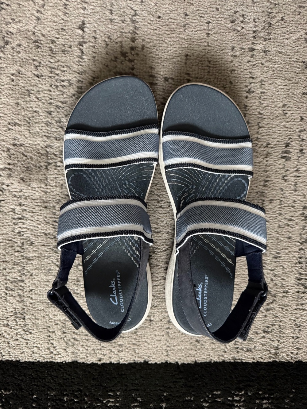 Clarks Cloudsteppers Women’s Mira Coast Velcro Strap Sandals Size 9 Medium